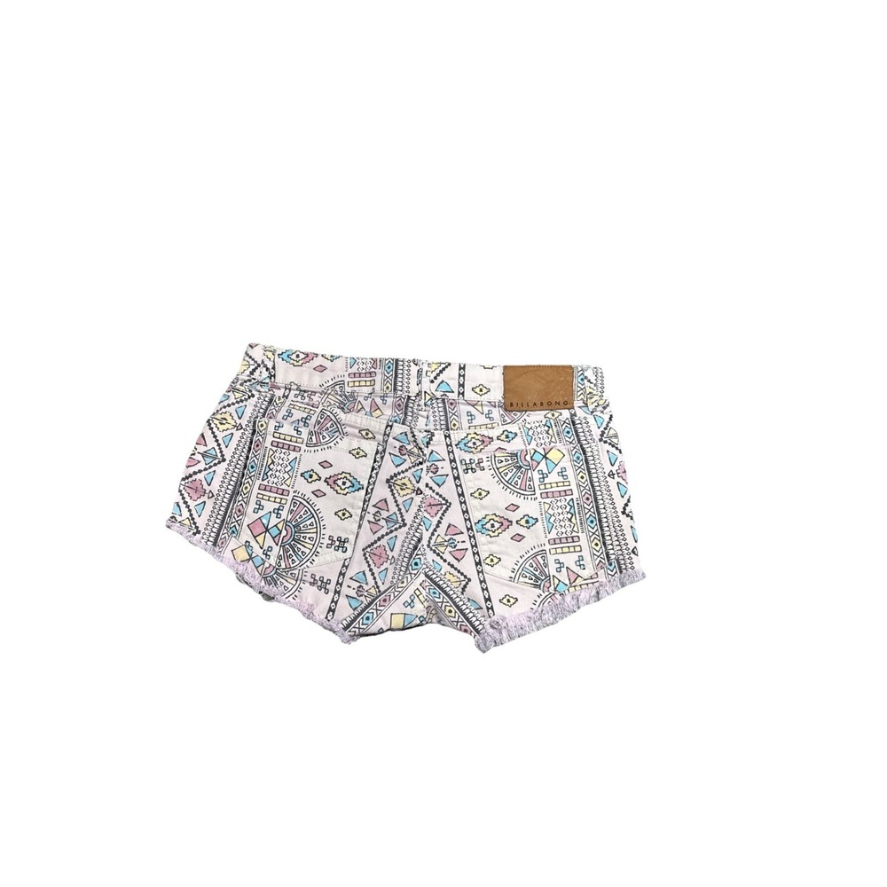Billabong Shorts Women's 27 Pink Lite Hearted Geometric Tribal Lace Front - Picture 2 of 8